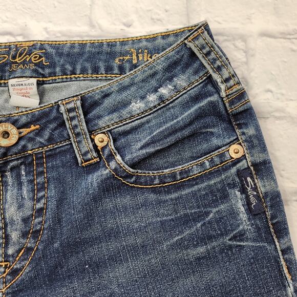 Silver Aiko Distressed Bootcut Jeans size 29 - Picture 12 of 16